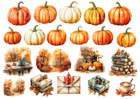 "Fall Vibes" // Papermakeshappy // Ephemera-Set // 200 g/m²