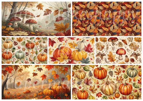 "Fall Vibes" // Papermakeshappy // Ephemera-Set // 200 g/m²