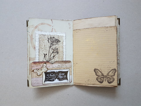 Journal A 5 "Golden Butterflies" // handgemacht von Melly