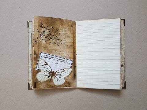 Journal A 5 "Golden Butterflies" // handgemacht von Melly