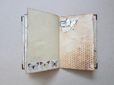 Journal A 5 "Golden Butterflies" // handgemacht von Melly