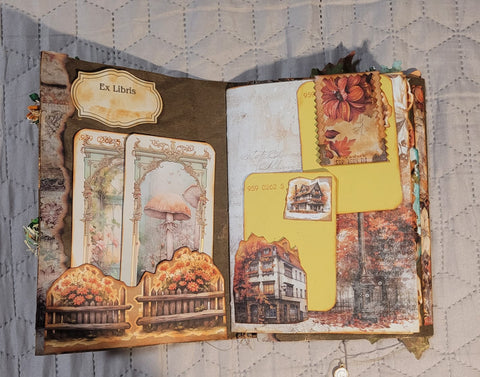 DIN A5 Journal "Herbstdrachen" gelb // handgemacht von Betty