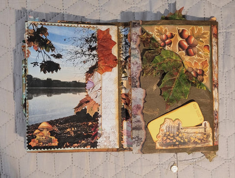 DIN A5 Journal "Herbstdrachen" gelb // handgemacht von Betty