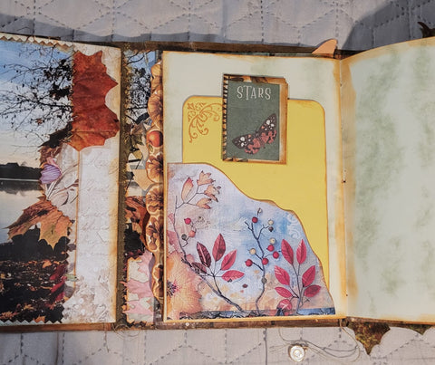 DIN A5 Journal "Herbstdrachen" gelb // handgemacht von Betty