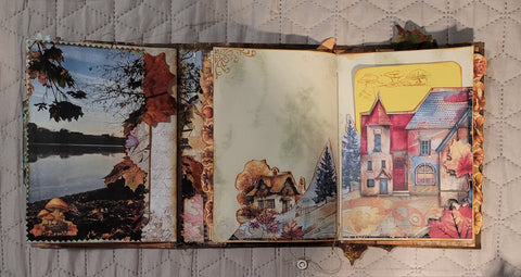 DIN A5 Journal "Herbstdrachen" gelb // handgemacht von Betty