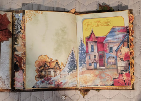 DIN A5 Journal "Herbstdrachen" gelb // handgemacht von Betty