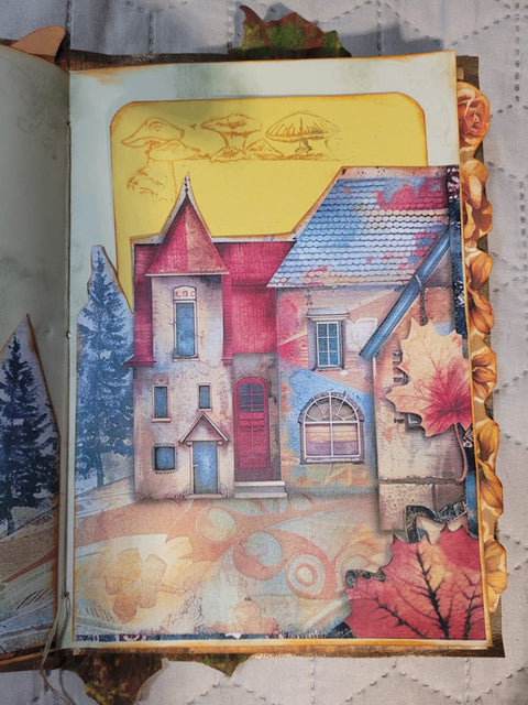 DIN A5 Journal "Herbstdrachen" gelb // handgemacht von Betty