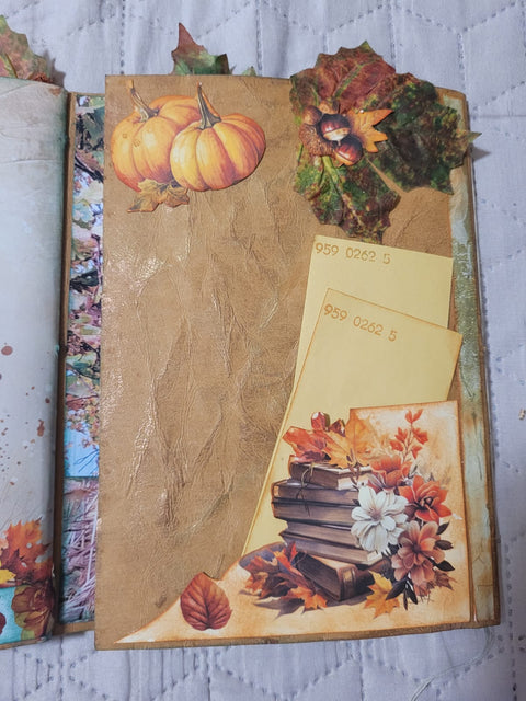 DIN A5 Journal "Herbstdrachen" grün// handgemacht von Betty