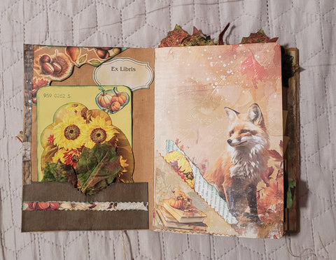 DIN A5 Journal "Herbstdrachen" grün// handgemacht von Betty