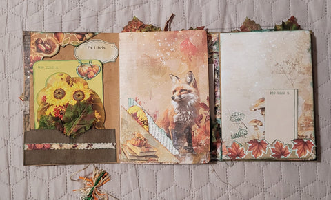 DIN A5 Journal "Herbstdrachen" grün// handgemacht von Betty