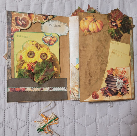 DIN A5 Journal "Herbstdrachen" grün// handgemacht von Betty