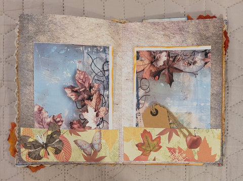 DIN A5 Journal Herbstjournal "Häuser 1" // handgemacht von Betty