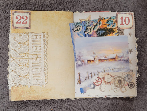 DIN A5 "Adventskalender" - Journal (2) // handgemacht von Betty