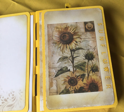 Journal "Sonnenblume 11" // handgemacht von Uta (Streifenhörnchen)