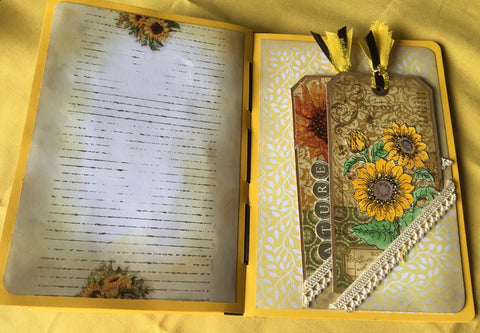 Journal "Sonnenblume 11" // handgemacht von Uta (Streifenhörnchen)