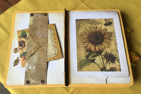 Journal "Sonnenblume 12" // handgemacht von Uta (Streifenhörnchen)