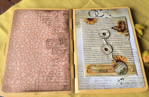 Journal "Sonnenblume 12" // handgemacht von Uta (Streifenhörnchen)