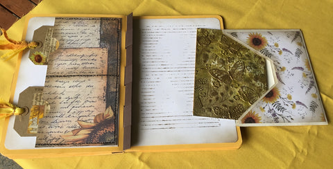 Journal "Sonnenblume 12" // handgemacht von Uta (Streifenhörnchen)