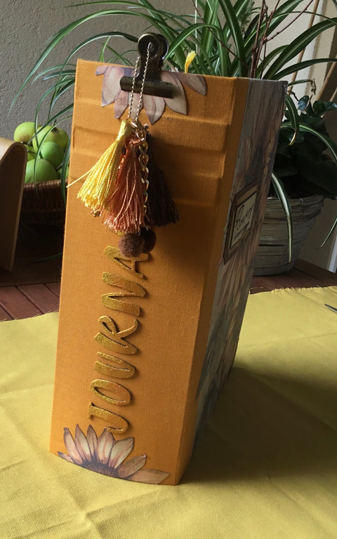 Journal "Sonnenblume 15" // handgemacht von Uta (Streifenhörnchen)