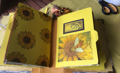 Journal "Sonnenblume 15" // handgemacht von Uta (Streifenhörnchen)