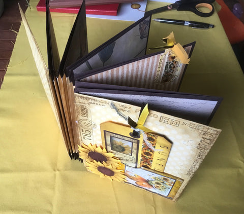 Journal "Sonnenblume 17" // handgemacht von Uta (Streifenhörnchen)