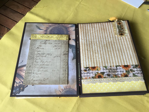 Journal "Sonnenblume 17" // handgemacht von Uta (Streifenhörnchen)