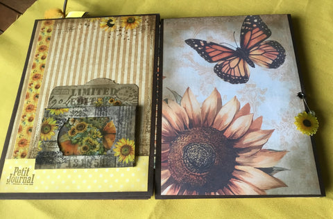 Journal "Sonnenblume 17" // handgemacht von Uta (Streifenhörnchen)