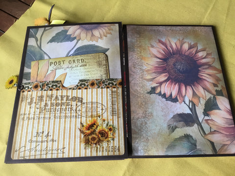 Journal "Sonnenblume 17" // handgemacht von Uta (Streifenhörnchen)