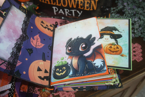 Journal "Happy Halloween" // handgemacht von Beate // 19 cm x 14 cm x 3 cm