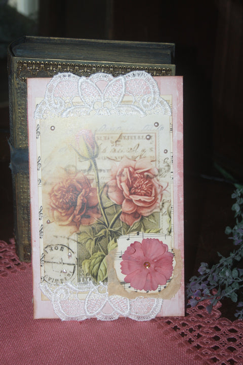 handmade notebook "Vintage Flowers" // by Elke