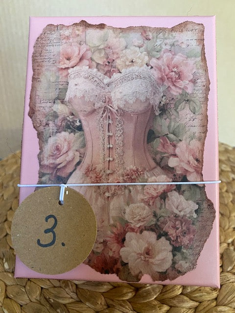 Vintage Geschenkbox mit Nadelkissenglas (3) / handgemacht von Beate