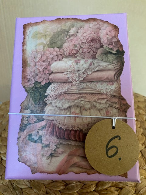 Vintage Geschenkbox mit Nadelkissenglas (6) / handgemacht von Beate