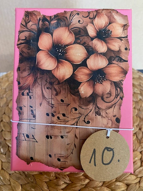 Vintage Geschenkbox mit Nadelkissenglas (10) / handgemacht von Beate