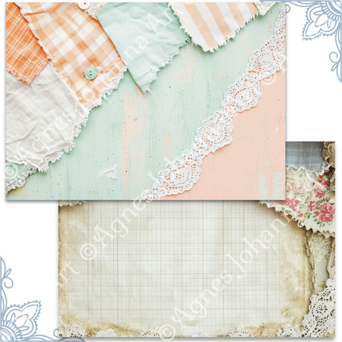 "Sea Breeze" // AgnesJohanna Art // 7 sheets of design paper // printed on both sides 