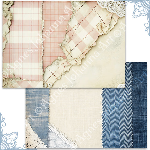 "Sea Breeze" // AgnesJohanna Art // 7 sheets of design paper // printed on both sides 