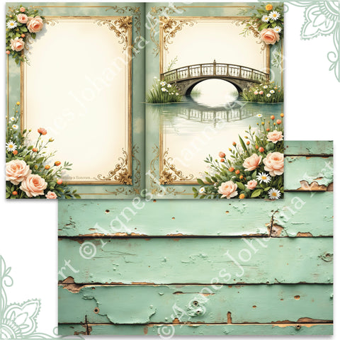 "Sea Breeze" // AgnesJohanna Art // 7 sheets of design paper // printed on both sides 