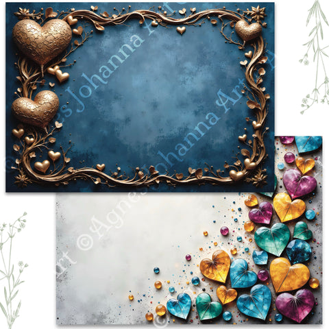 "Sea Breeze" // AgnesJohanna Art // 7 sheets of design paper // printed on both sides 