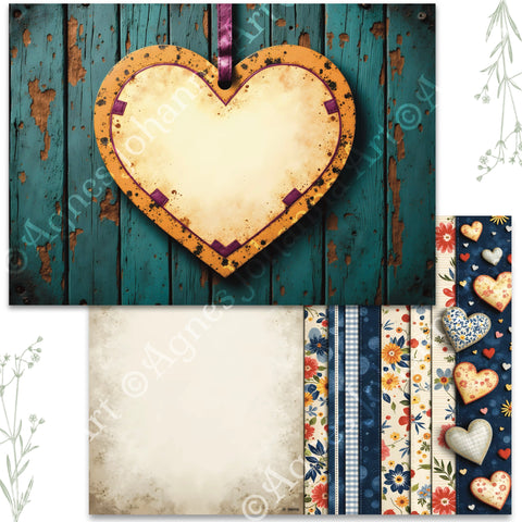 "Sea Breeze" // AgnesJohanna Art // 7 sheets of design paper // printed on both sides 