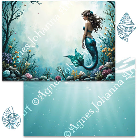 "Sea Breeze" // AgnesJohanna Art // 7 sheets of design paper // printed on both sides 