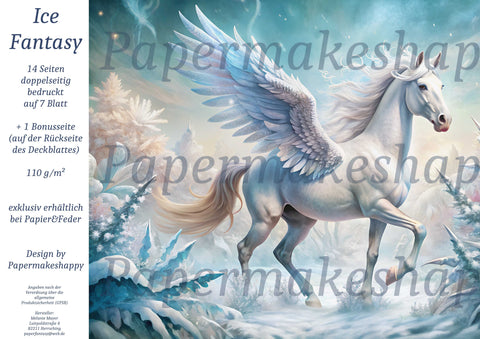 "Ice Fantasy" // Papermakeshappy // 7 sheets of design paper // printed on both sides