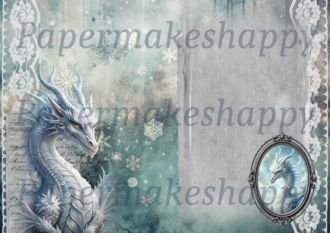 "Ice Fantasy" // Papermakeshappy // 7 sheets of design paper // printed on both sides