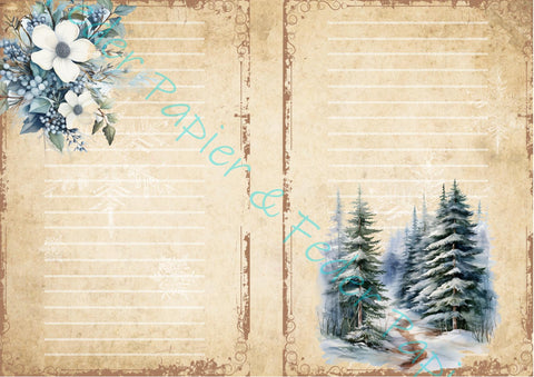 Design paper "Winter Woodland" // 12 pages // DIN A 4 // printed on both sides