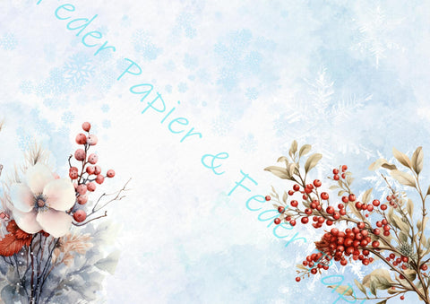 Designpapier "Winter Woodland" // 12 Seiten // DIN A 4 // doppelseitig bedruckt