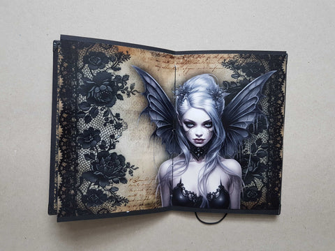 Journal "Dark Fairies And Roses" // handmade by Melly 