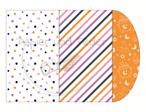 Kreativset // Multi-Pocket-Folio "Halloween (1)" // Papier & Feder // 9 Blatt // 160 g/m²