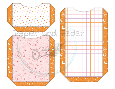 Kreativset // Multi-Pocket-Folio "Halloween (1)" // Papier & Feder // 9 Blatt // 160 g/m²