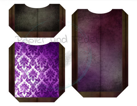 Kreativset // Multi-Pocket-Folio "Gothic (1)" // Papier & Feder // 9 Blatt // 160 g/m²