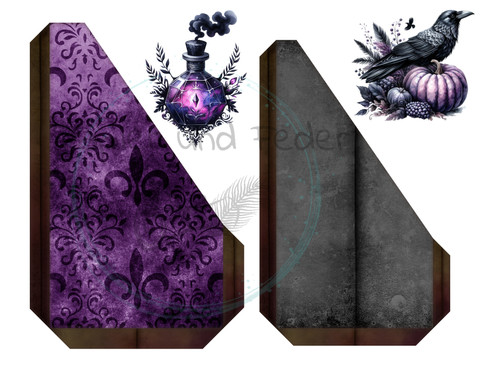 Kreativset // Multi-Pocket-Folio "Gothic (1)" // Papier & Feder // 9 Blatt // 160 g/m²