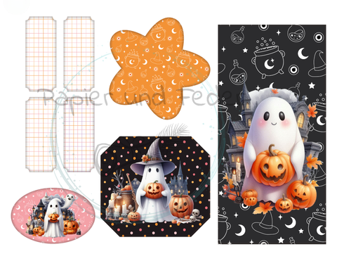 Kreativset // Multi-Pocket-Folio "Halloween (1)" // Papier & Feder // 9 Blatt // 160 g/m²