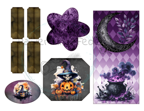 Kreativset // Multi-Pocket-Folio "Gothic (1)" // Papier & Feder // 9 Blatt // 160 g/m²